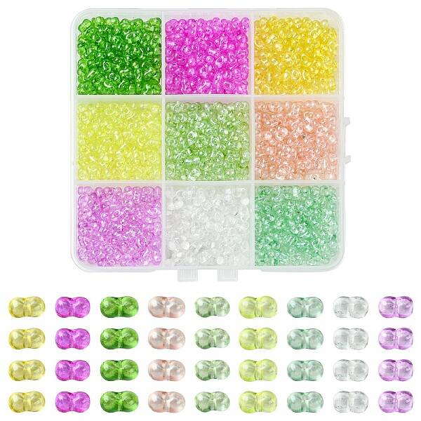 90g 9 Colors Baking Paint Glass Seed Beads