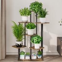 7 Tier 10 Pot Plant Stand Indoor Metal Flower Shelf Installation Smooth for Multiple Plants Corner Tall Flower Holders Rack f...