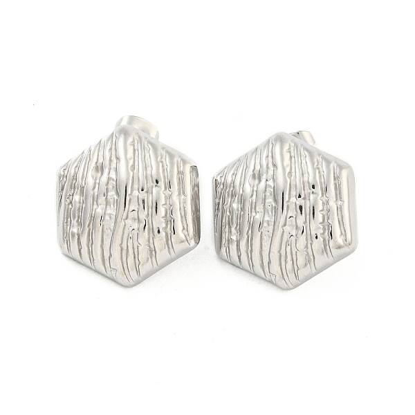 Non-Tarnish Hexagon 304 Stainless Steel Ear Studs