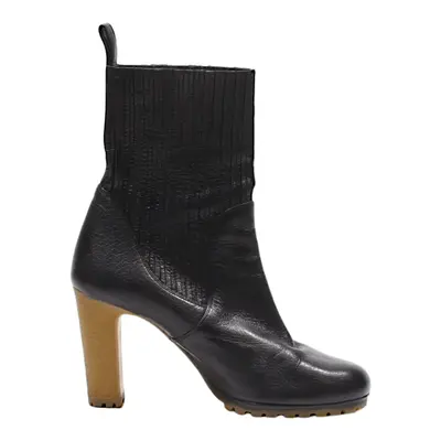 GUCCI Ankle Boots Black Leather Womens UK 4.5