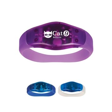 100 Promotional Safety Light Wristband - LED & Reflective