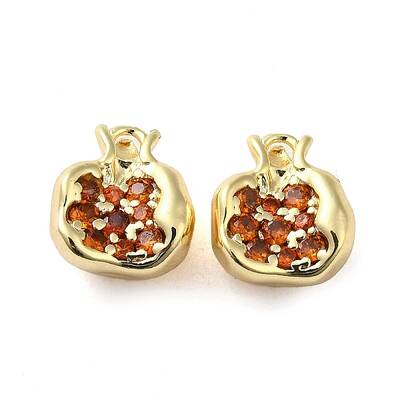 Brass Micro Pave Cubic Zirconia Pendants