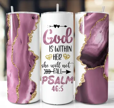 20oz Tumbler Bible PSALM 46:5 \