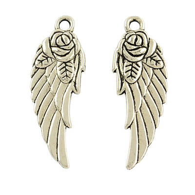 Tibetan Style Alloy Wing Pendants