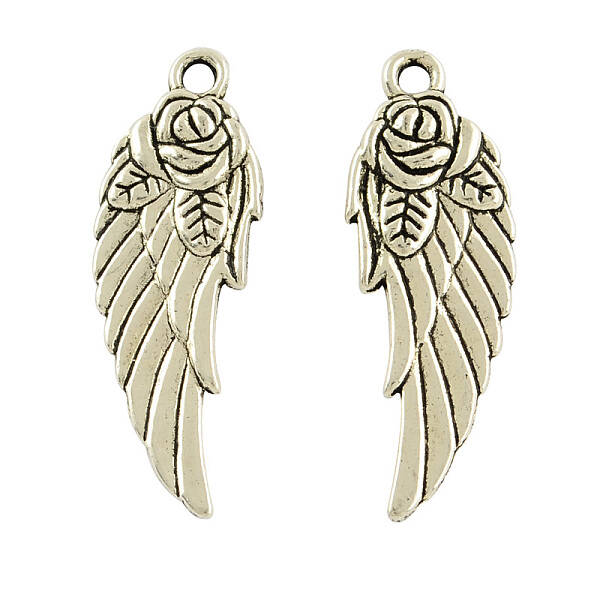 Tibetan Style Alloy Wing Pendants