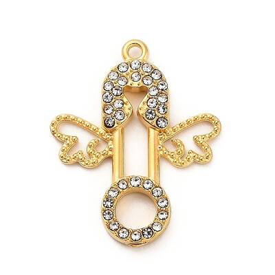 304 Stainless Steel Rhinestone Pendants