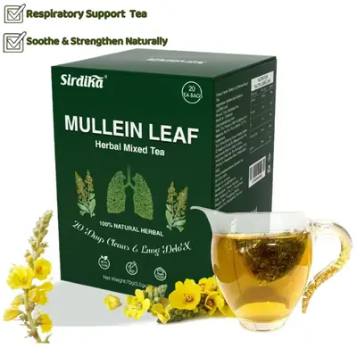 Mullein Tea Bags,  Lung Clearing,  Herbal  Tea, Caffeine Free, 20 Bags Natural Blend of Herbal Ingredients Beverage