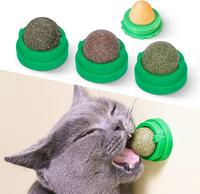 Catnip Toys Balls 4Pcs, Extra Energy Ball, Edible Kitten Silvervine Toys for Cats Lick, Healthy Teeth Cleaning Dental Toys, C...