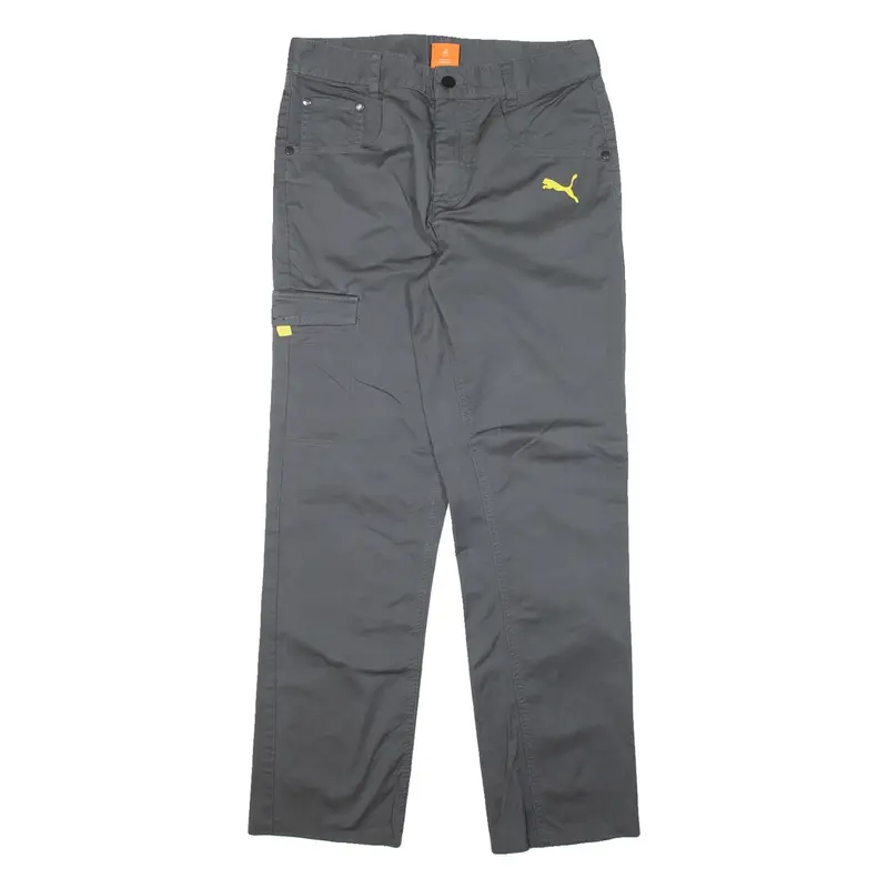 PUMA Womens Trousers Grey Regular Straight W30 L30