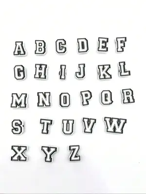 Initials Letter Shaped Shoe Charm, 1 Count Cute Shoes Accessories for Clog, Slippers, DIY Shoes Decorations for Festivals, Pa...