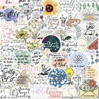 Bible Verse Sticker, 50pcs/set Creative Bible Verse Stickers, DIY Decorative Sticker for Scrapbooking, Journaling, Gift Wrapp...