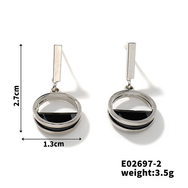 Elegant Copper & Crystal Zircon Stud Earrings for Women
