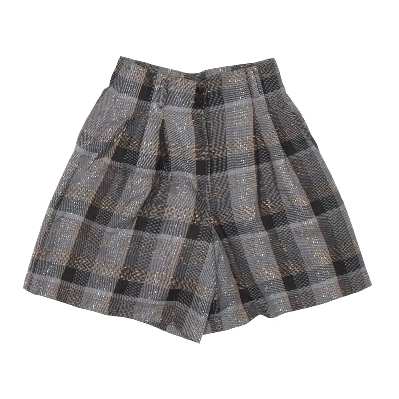 EMIS Skort Casual Shorts Grey Loose Check Womens XXS W24