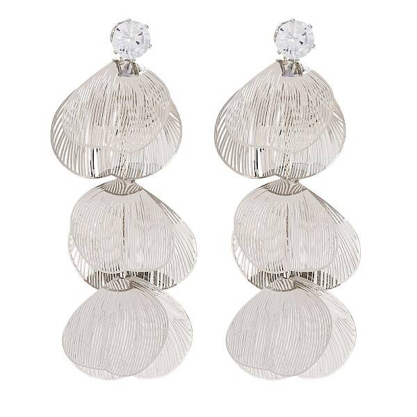 Alloy Leaf Stud Earrings for Women