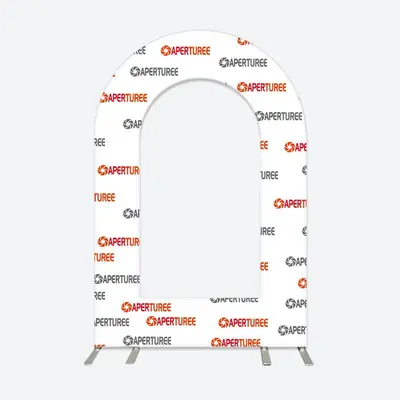 Custom Party Open Arch Backdrop Cover with Photo