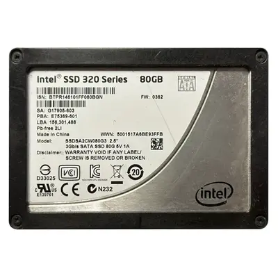 SSDSA2CW080G301 Intel 320 80GB Multi-Level Cell SATA 3Gb/s 2.5-Inch Solid State Drive