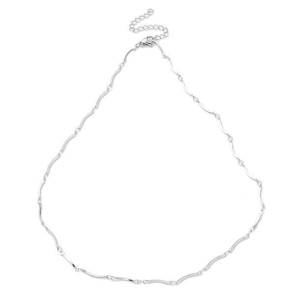 Non-Tarnish 304 Stainless Steel Curved Bar Link Chain Necklaces