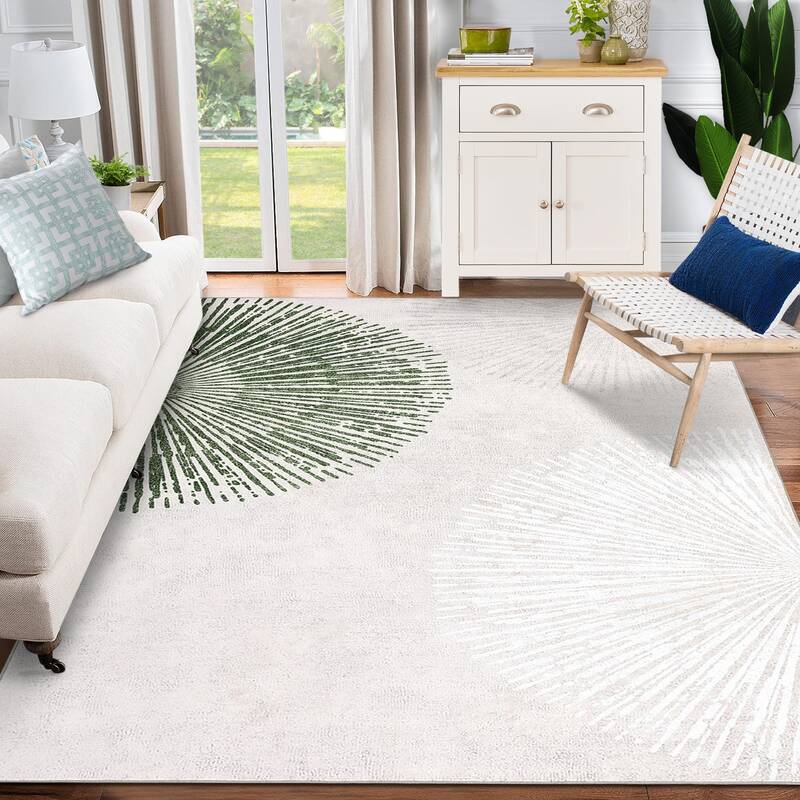 Garvee Modern Abstract Area Rug, Washable Low Pile Rug Non Slip Non Shedding Rug, Soft Floor Carpet Foldable Thin Rug, Stain ...
