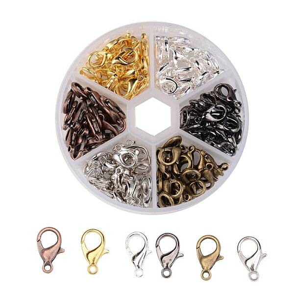 1 Box 120PCS 6 Colors Zinc Alloy Lobster Claw Clasps