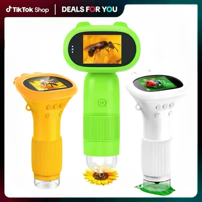 1000x electron microscope for observing plants and insects, a gift to stimulate interest and curiosity, a portable visual lea...