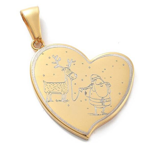 Christmas Ion Plating(IP) 304 Stainless Steel Pendants
