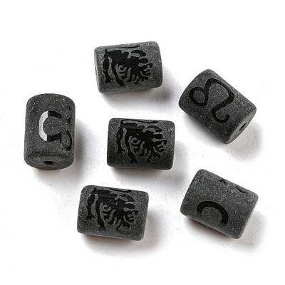 20Pcs Frosted Glass Beads