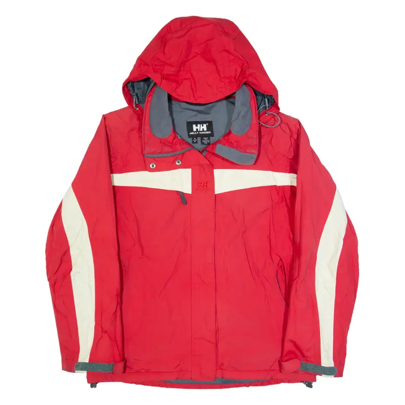 HELLY HANSEN Womens Ski Jacket Red Hooded M