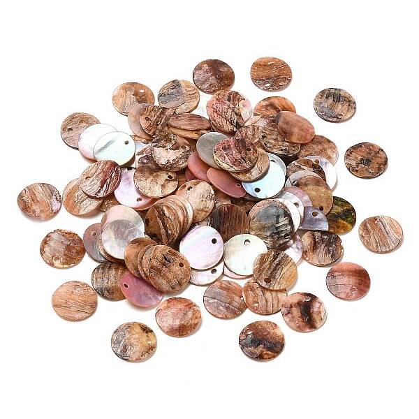 Spray Painted Natural Akoya Shell Charms