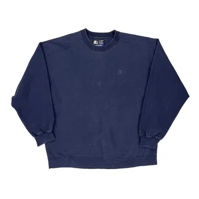 Starter Sweatshirt - XL Navy Cotton Blend