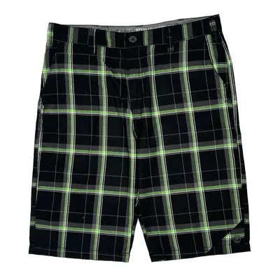 Dickies Checked Shorts - 36W 12L Black Cotton