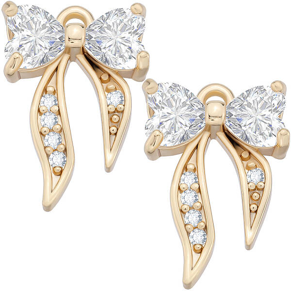 8Pcs Brass Micro Pave Clear Cubic Zirconia Charms