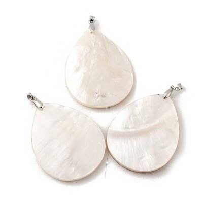 Natural White Shell Mother of Pearl Shell Big Pendants