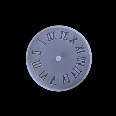 Flat Round with Roman Numerals Clock Wall Decoration Food Grade Silicone Molds