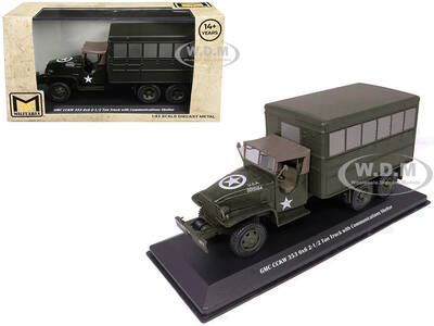 GMC CCKW 353 6x6 2-1/2 Ton Truck with Communications Shelter Olive Drab United States Army 1/43 Diecast Model by Militaria Di...