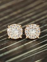 Minimalist Temperament Square Shaped rhinestones Decor Stud Earrings, Fashionable Jewelry for Women & Men, Trendy All-match &...
