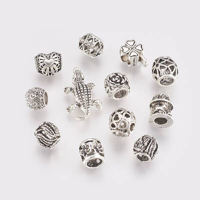Alloy European Beads