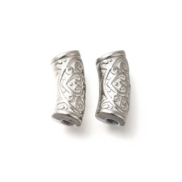 304 Stainless Steel Curved Tube Beads