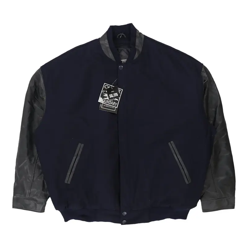 Outer Boundry Varsity Jacket - 3XL Navy Wool Blend