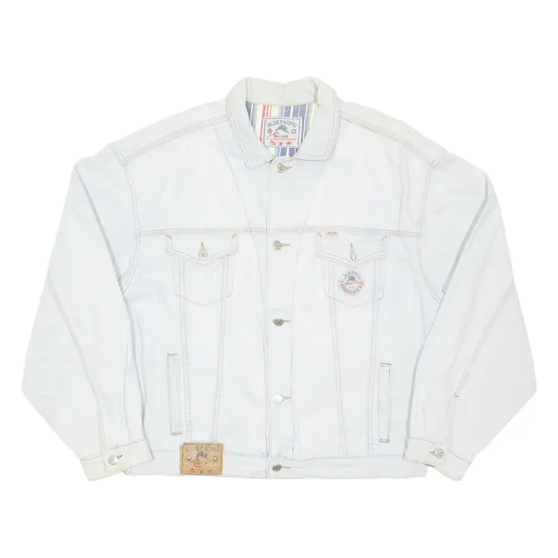 BLUE PACIFIC Mens Denim Jacket Blue L