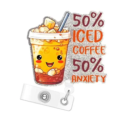 Cartoon Pattern Badge Holder, 1 Count Retractable Badge Reel with Clip, ID Badge Buckle for School Office Hospital