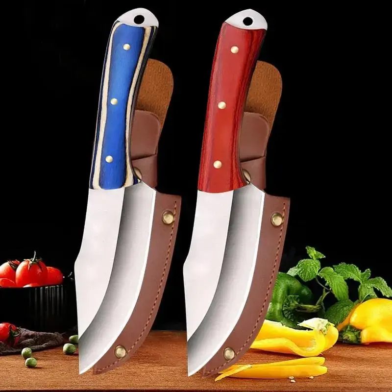 Stainless Steel Boning Knife, 1 Count Multipurpose Sharp Knife, Outdoor Hunting Camping Knife, Fruit Knife, Kitchen Knife, Kn...
