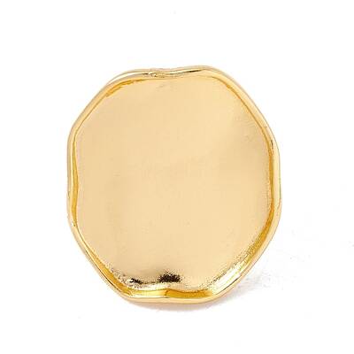 Oval Brass Open Cuff Finger Ring Enamel Settings