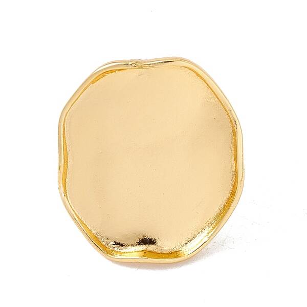 Oval Brass Open Cuff Finger Ring Enamel Settings