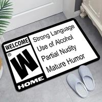 Letter Pattern Rectangle Door Mat, 1 Count Non-slip Floor Mat, Household Decorative Carpet for Home Living Room Bedroom Bathr...
