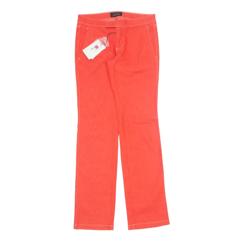GUESS Trousers Red Regular Straight Womens W27 L32