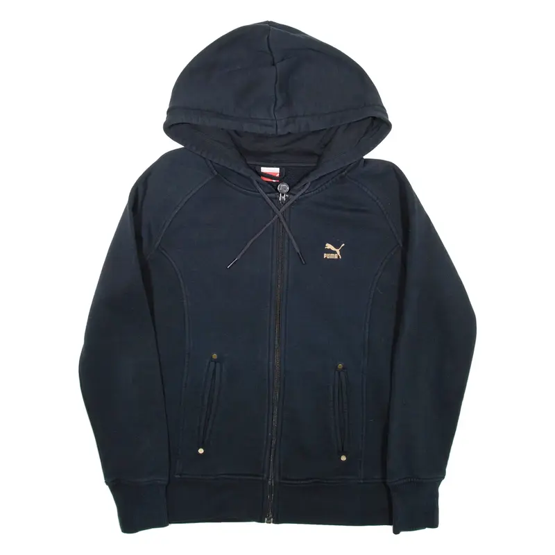 PUMA Womens Black Hoodie Full Zip M