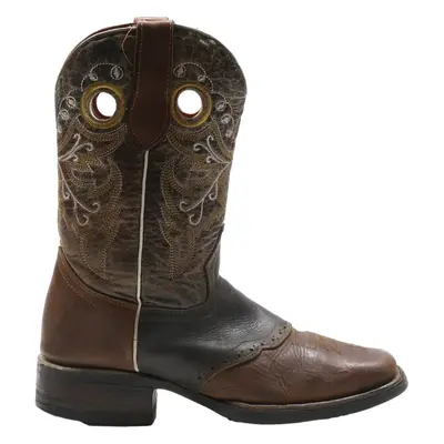 IOS GUERITOS Cowboy Boots Brown Leather Mens UK 7