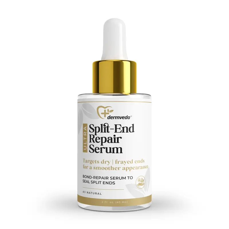 Dermveda Ultra Split-End Repair Serum, Split End Serum For Dry Frayed Ends With Marshmallow Root, 2 Fl Oz
