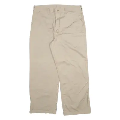 DICKIES Womens Trousers Beige Relaxed Straight W36 L28