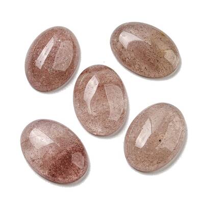 Natural Strawberry Quartz Cabochons